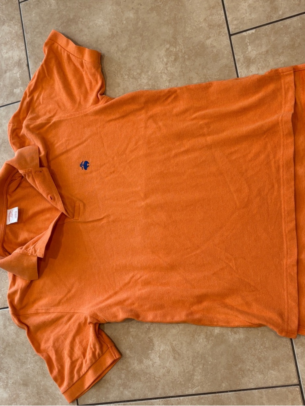 Brooks Brothers Men's Orange Polo Shirt 100% Cotton Small
